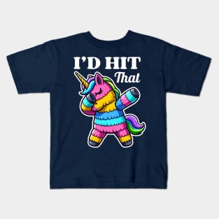 I'd Hit That Pinata Dabbing Unicorn Cute Kids T-Shirt